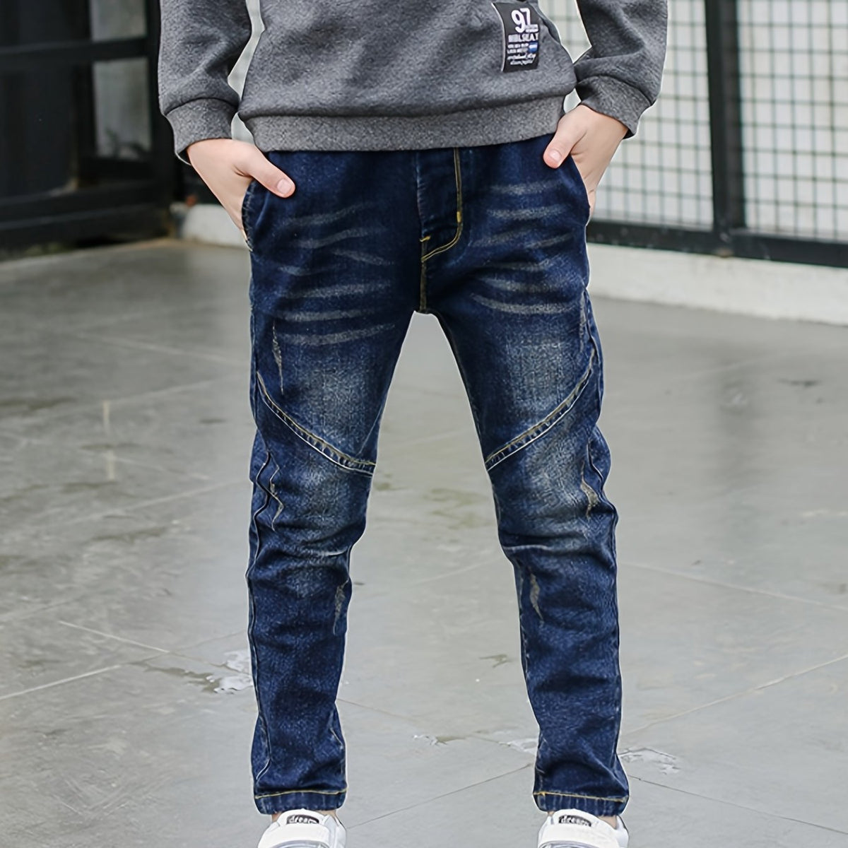 Boys Denim Pants w/ Pocket Kids Clothes Spring Autumn Outdoors