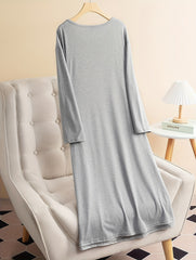  Christmas Lounge Dress with Sled & Santa Print