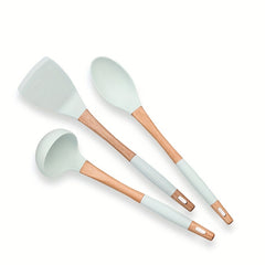 Silicone Cooking Spatula & Spoon Set for Non-Stick Pan