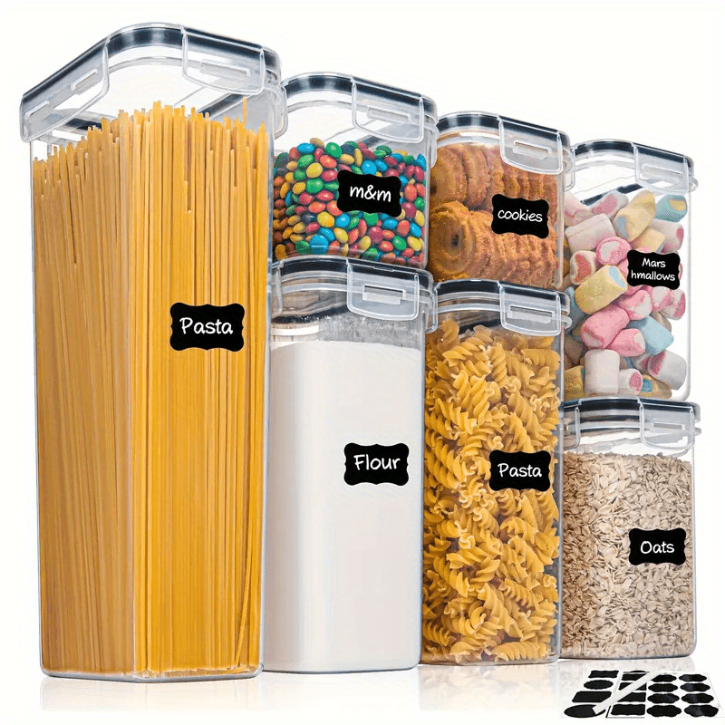 7pcs Kitchen Sealed Jars Refrigerated Odorless Plastic Fresh-keeping Box