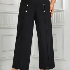  High Rise Wide Leg Trousers