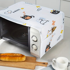 Cartoon Microwave Dust Cover Kitchen Oven Cover Towel Home Textile Decoration