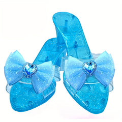 Sparkling Princess High Heels with Diamond Bow - Ideal Gift for Girls