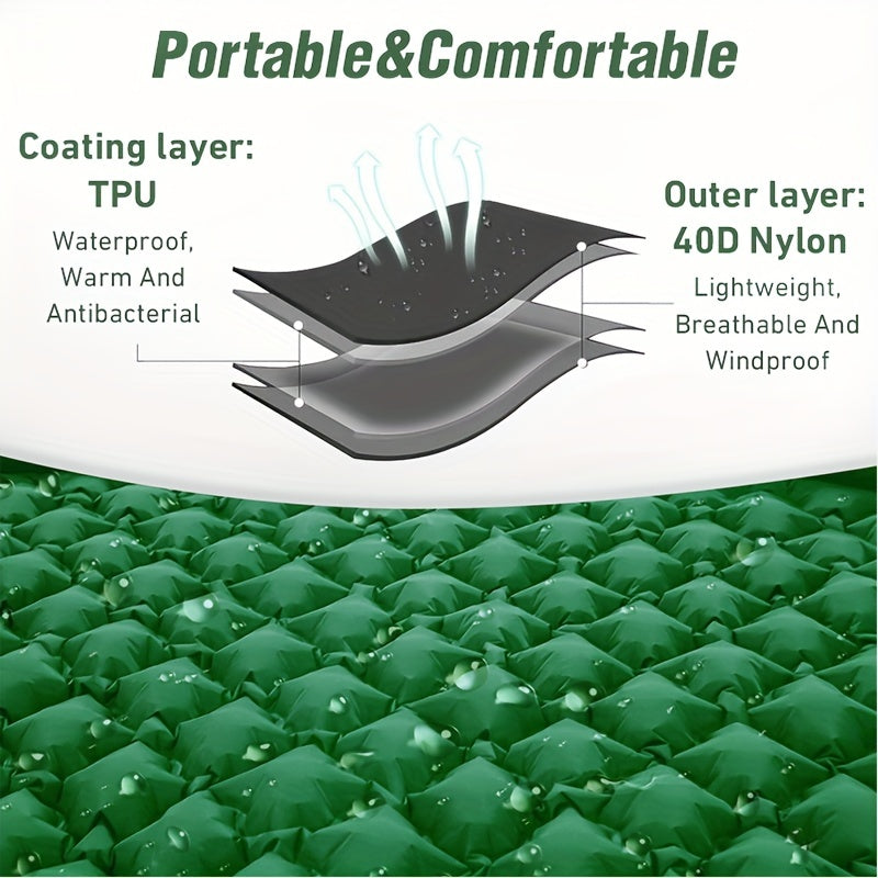 Inflatable Mattress with Pillow & Pump for Camping Travel