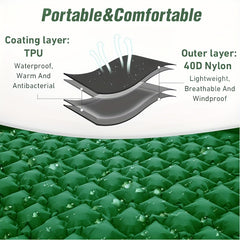Inflatable Mattress with Pillow & Pump for Camping Travel