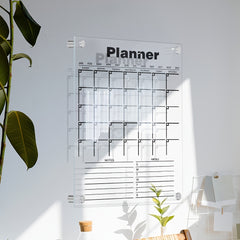 Monthly Weekly Planner Hanging Display Board Pen Writings Erasable Acrylic