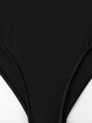  Mesh Cut Out One Piece Swimsuit