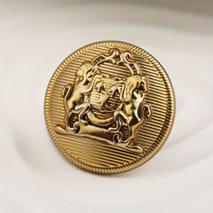 10pcs British Style Metal Double Lion Hand Sewing Coat Buttons