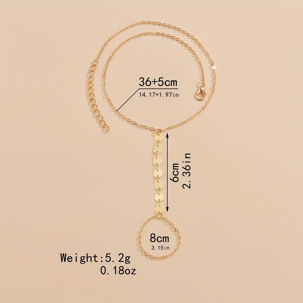 Double Layer Chain Finger Mitten Bracelet for Women