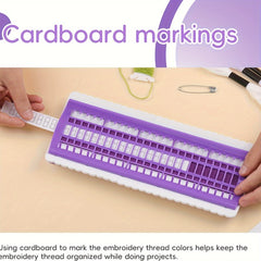 Plastic Floss Organizer with 15 Reusable Labels, Thread Storage Holder