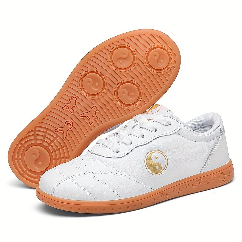 Women's Tai Chi Pattern Sneakers Low Top Lace Up Shoes