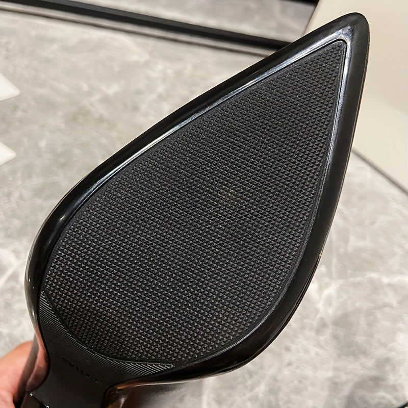 Women's Sexy Pointed Toe High Heels Slip On Patent Leather Stiletto Heels