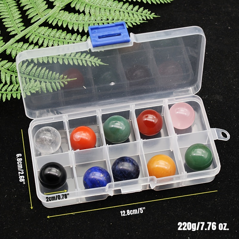 10pcs Colorful Crystal Stone Ball Ornaments 20mm