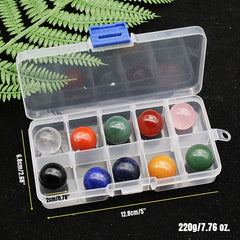 10pcs Colorful Crystal Stone Ball Ornaments 20mm