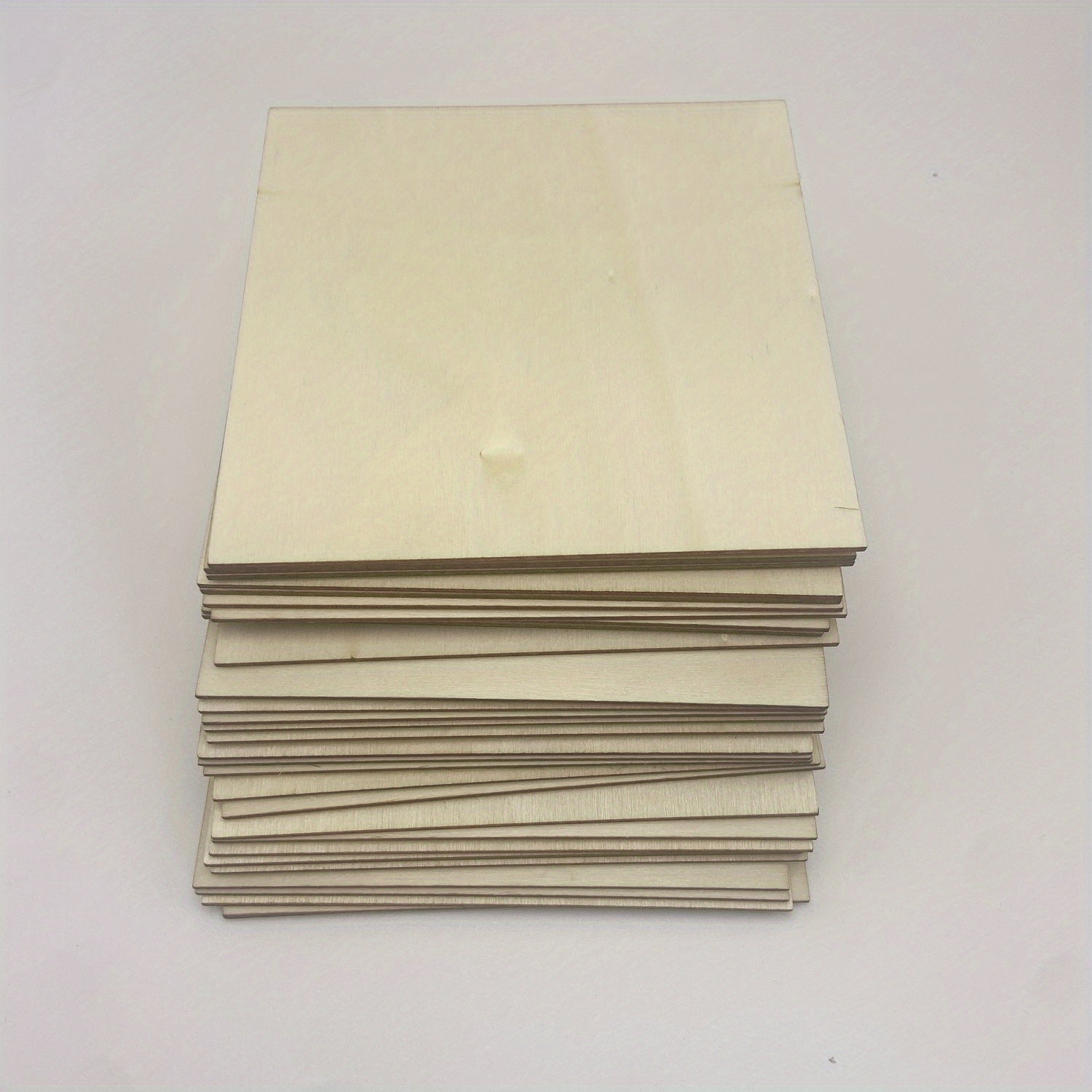 30pcs 4 Inch Unfinished Wooden Chips Square Blank for DIY Crafts