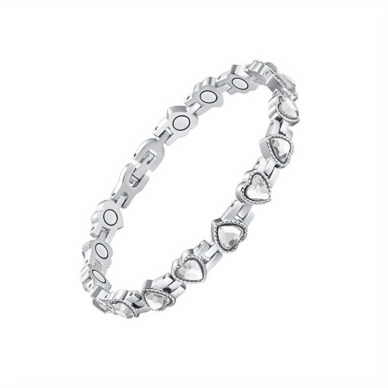 Adjustable Heart Shaped Magnetic Bracelet for Men and Women