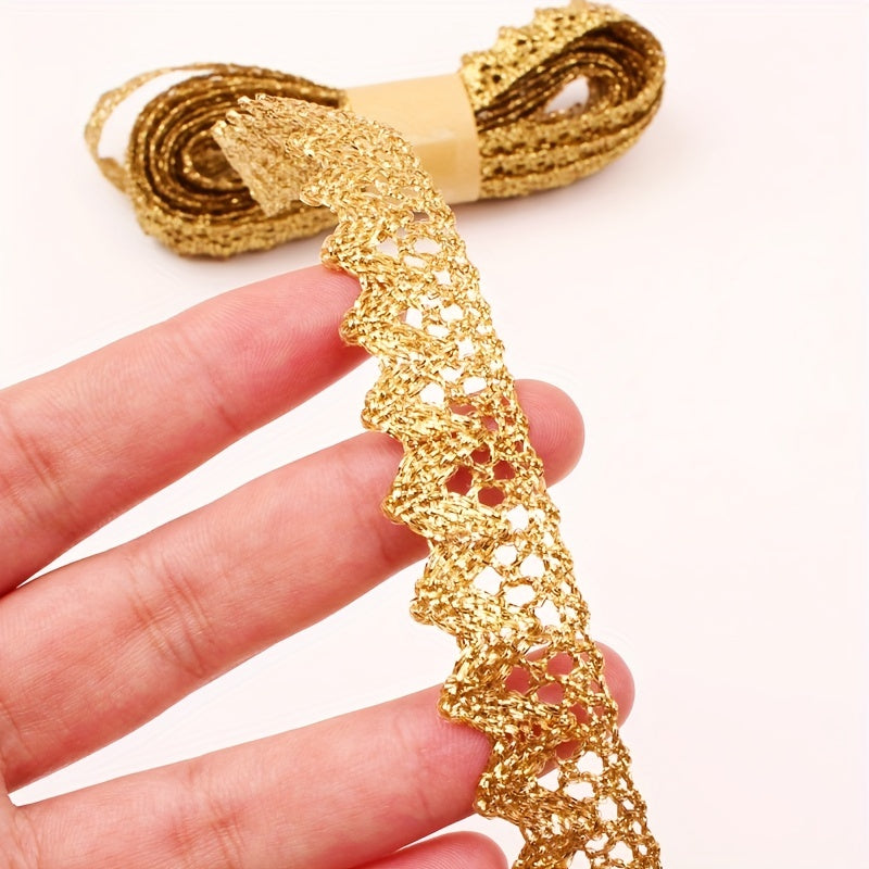 DIY Golden Thread Lace Wedding Clothing Accessories Single Side Lace
