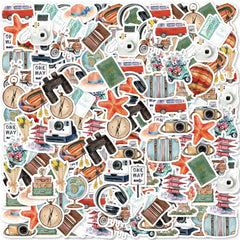 46pcs Around The World Sticker Travel Theme DIY Decoration