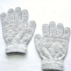 Kids Winter Gloves Knitted Warm Elastic Gloves for 6 8 Year Boys Girls