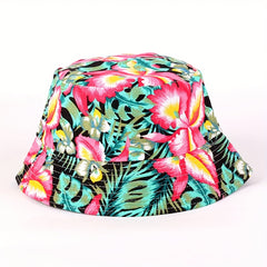 Boho Plant Printed Bucket Hat Lightweight Casual Basin Hat Unisex