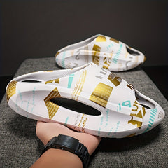 Men's Non Slip Slides Lightweight Open Toe Quick Dry Slippers