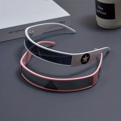 Y2K Wrap Around Sunglasses Star Decor UV400