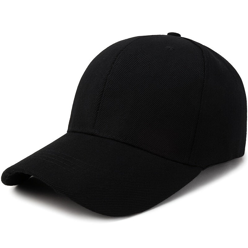 Men's Solid Baseball Cap Adjustable Trucker Sun Hat