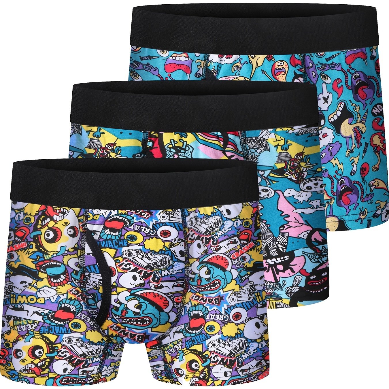 3pcs Boys Soft Boxer Briefs Underwear