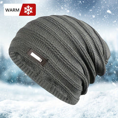 Plus Velvet Warm Woolen Knitted Hat Outdoor Ski Hat