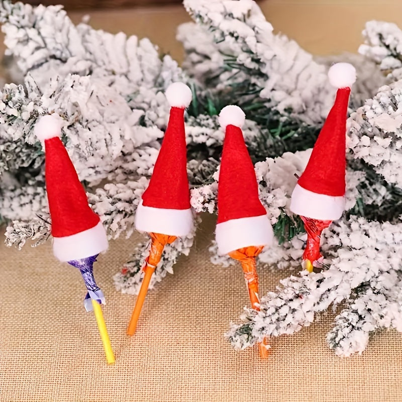Christmas Hat Lollipop Design Non-woven Small Hat for Home Holiday Party Decor