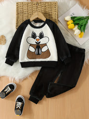 Kids Kitty Long Sleeve Fleece Pajama Set