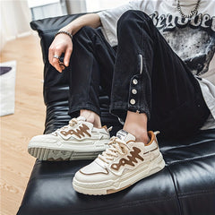 Alphabets Decor Skate Shoes Men's Non Slip Sneakers