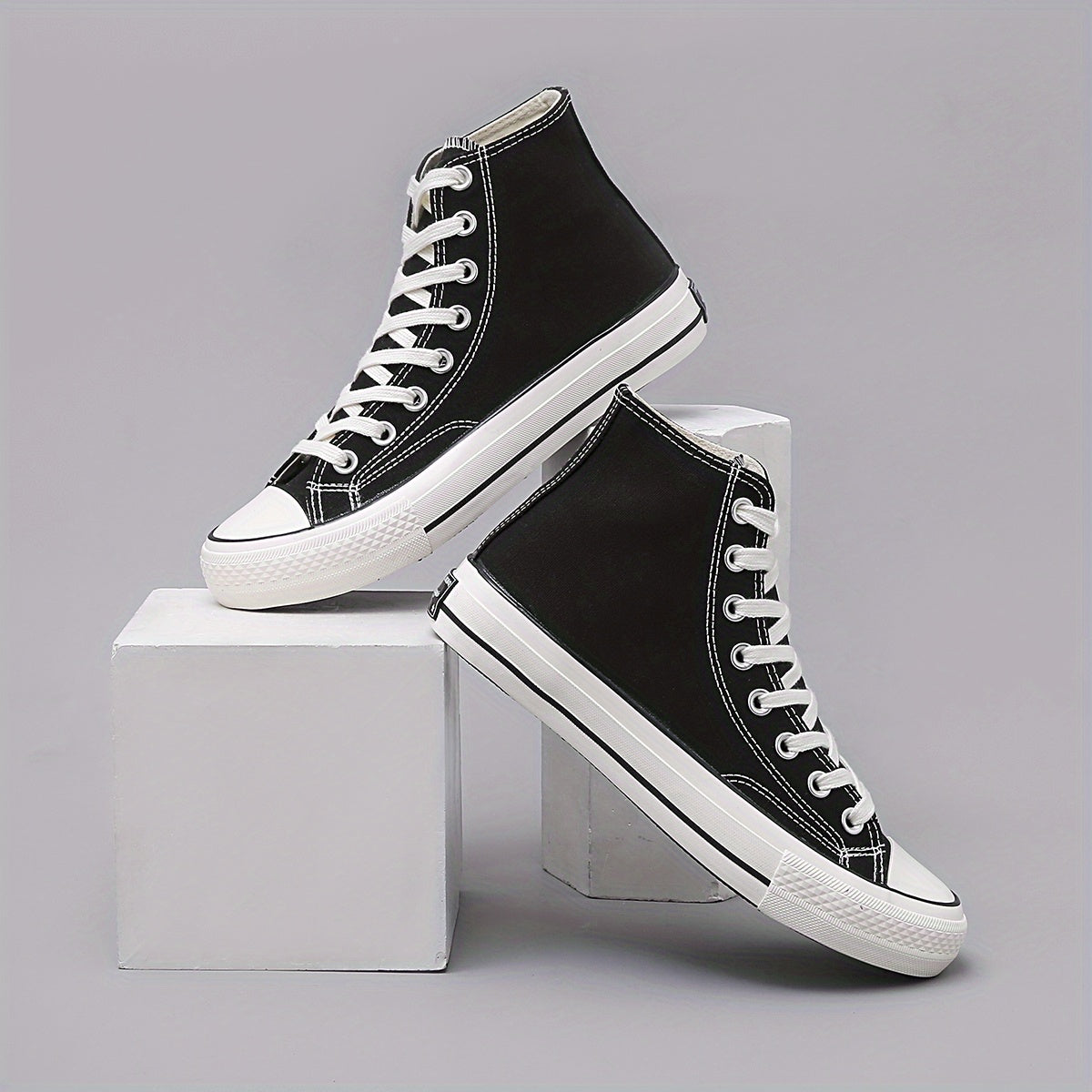 Men's High Top Canvas Shoes Lightweight Casual Sneakers
