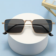 Square Metal Frame Sunglasses Mod Anti Glare UV400