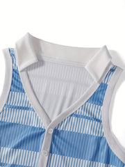 Striped V Neck Romper Jumpsuit Casual Sleeveless Women's Clothing
