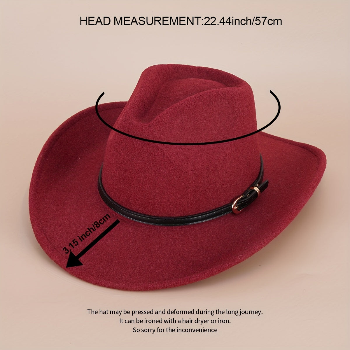 Vintage Felt Hat Cowboy Hat Jazz Fedora Cap