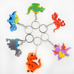 12 Dinosaur Keychains Pack