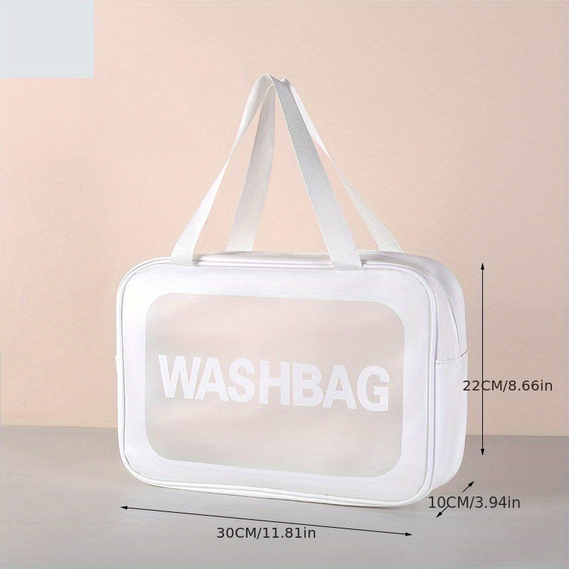 Transparent Waterproof Cosmetic Bag Hangable Makeup Storage Organizer