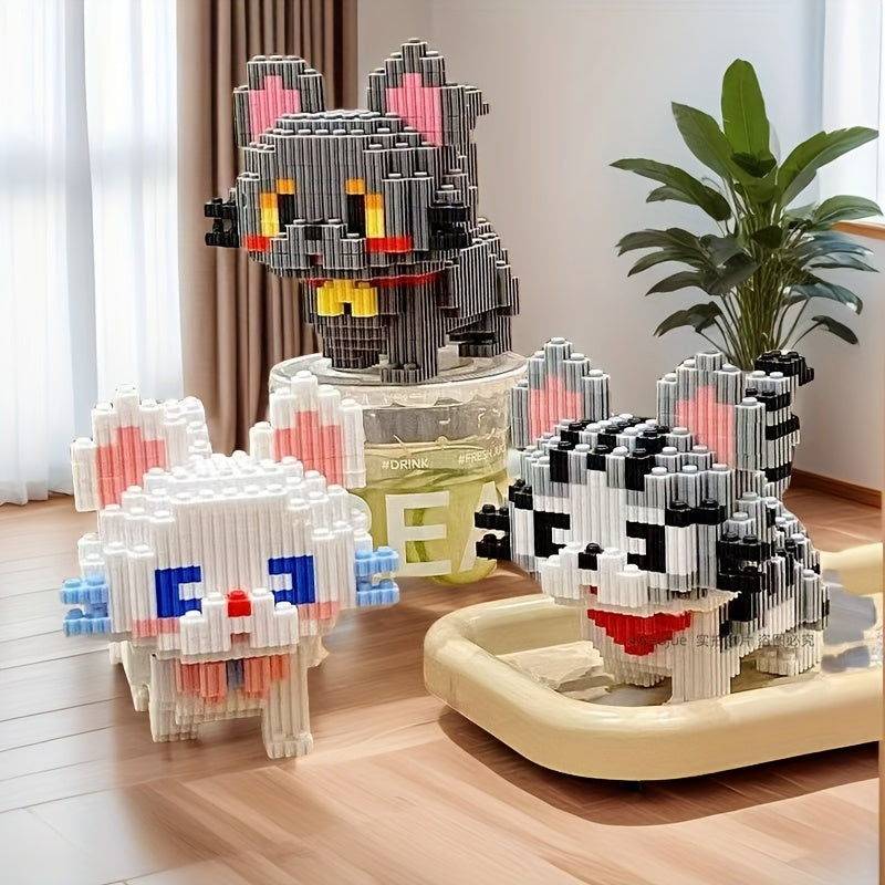 1729pcs Cat Building Blocks Set for Party Games & Decor