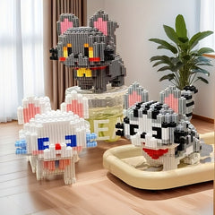 1729pcs Cat Building Blocks Set for Party Games & Decor