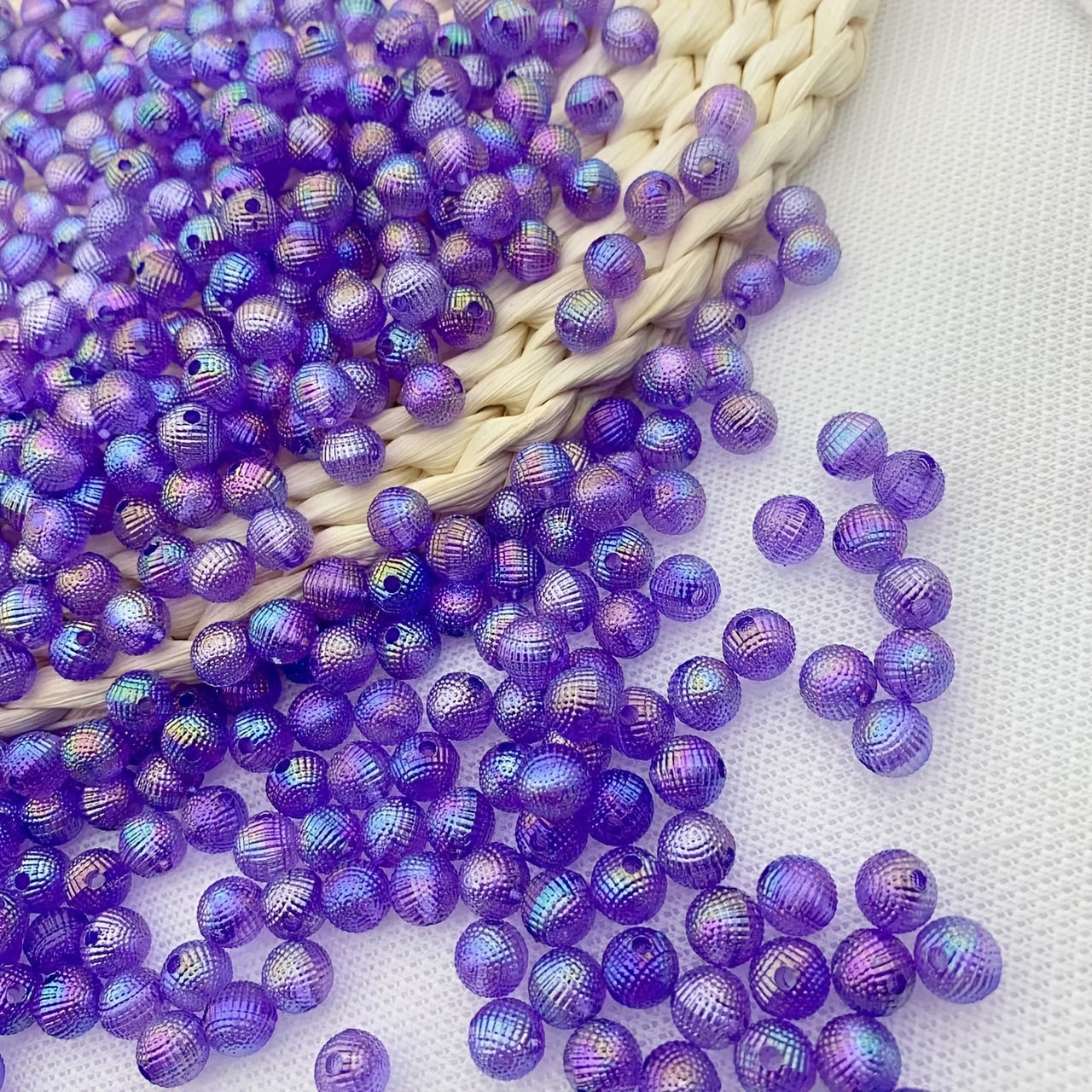 100pcs 8mm Purple Acrylic Beads DIY Jewelry Crafts Accessories