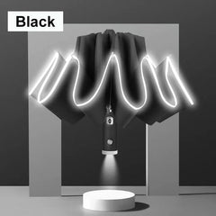 LED Light Folding Auto Umbrella