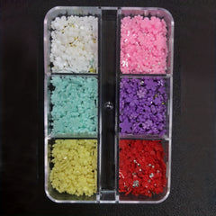3D Flower Nail Charms with Silver and Pearl Accents Nail Art Supplies