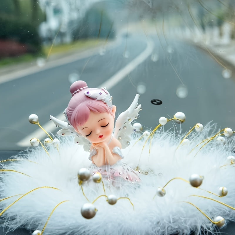 Pink Bella Angel Girl Car Ornament for Women