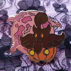 Pumpkin Bat Troublemaker Metal Brooch for Men