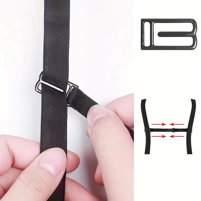 Invisible Bra Strap Clips Adjustable Elastic Shoulder Belt Non slip Straps