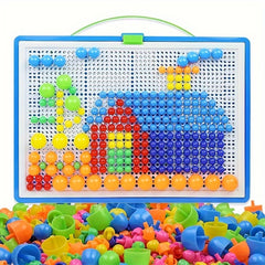 Plastic Mushroom Nail Building Blocks Educational Toys