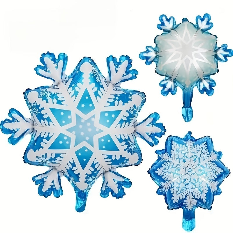 3pcs Winter Snowflake Decoration Balloons Birthday Party Supplies