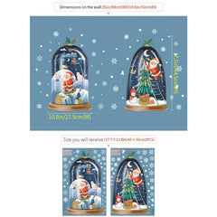 Christmas Window Sticker Santa Claus Snowman Decoration