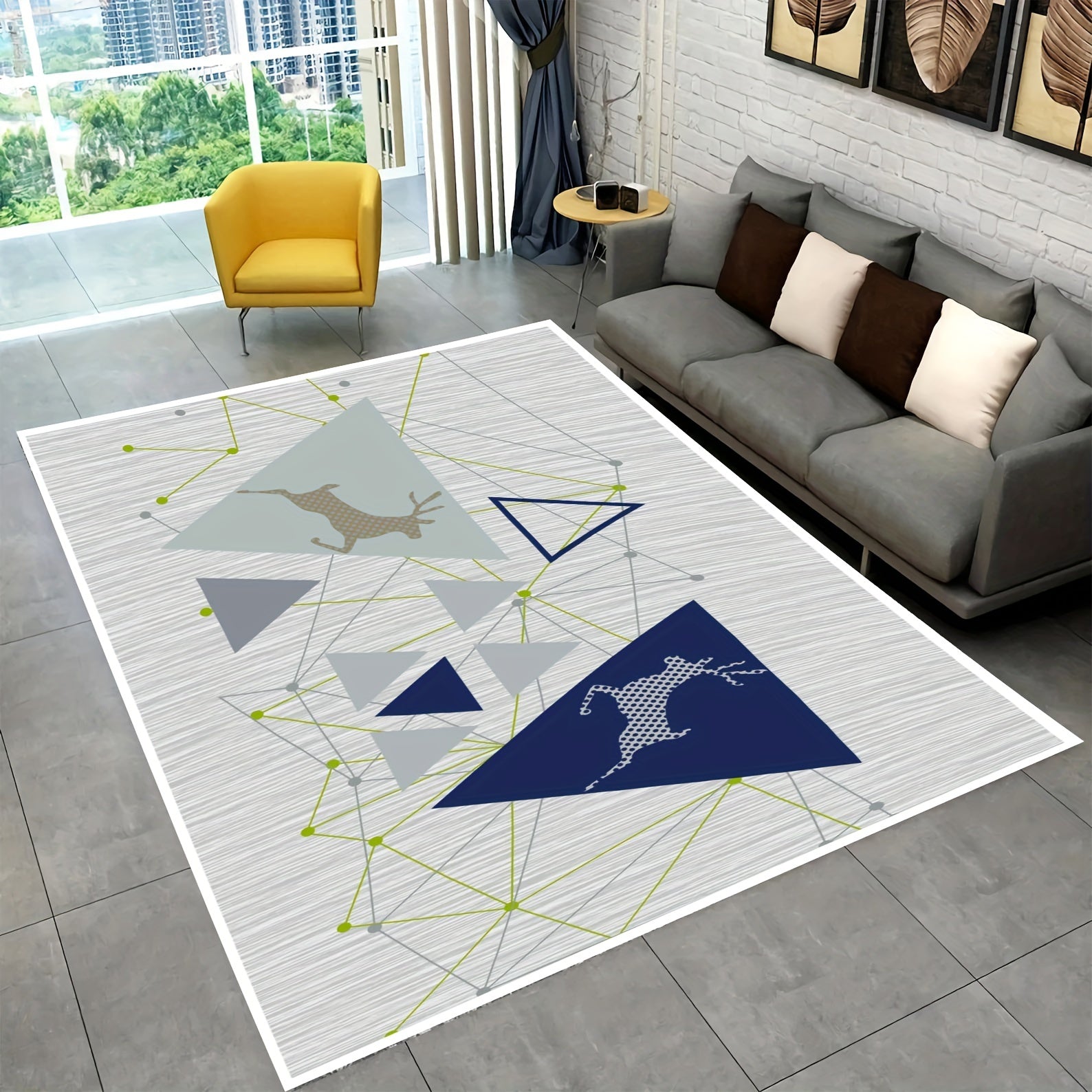 Christmas Reindeer Pattern Corridor Carpet